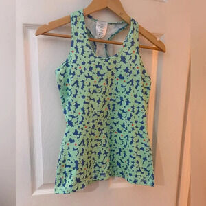 Ivivva girls Lululemon racer back tank green purple size 12